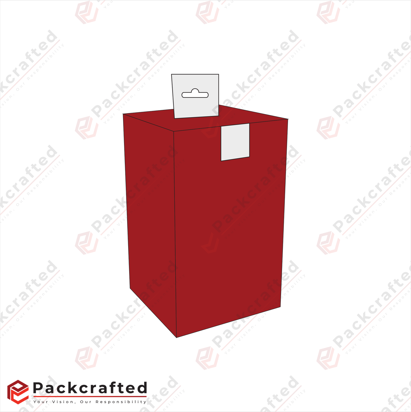 Box with Hanging and Locking Tabs